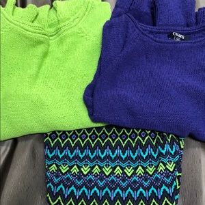 Two sweaters and leggings
